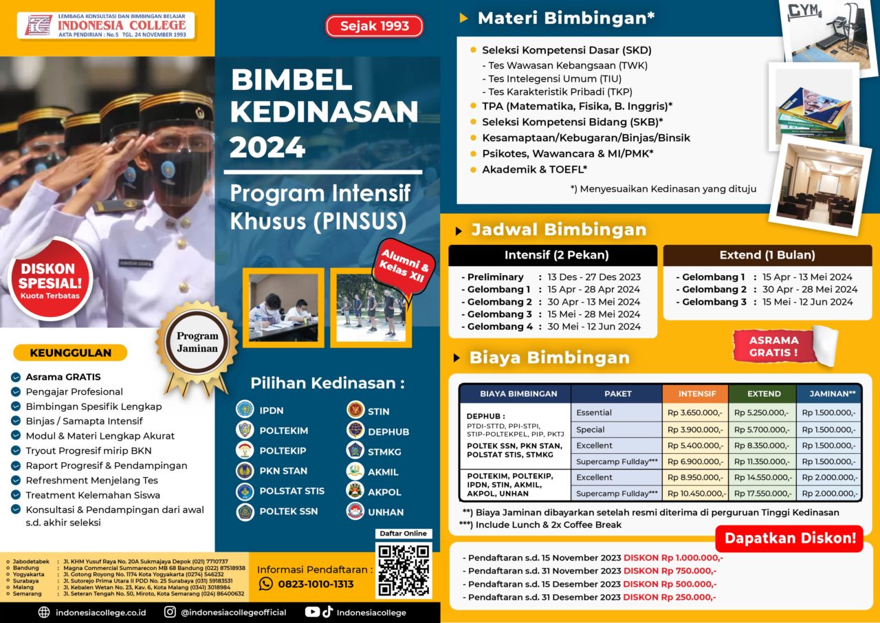 Brosur Bimbel Bimbel Kedinasan 2024 Brosur Bimbel Bimbel Kedinasan 2024