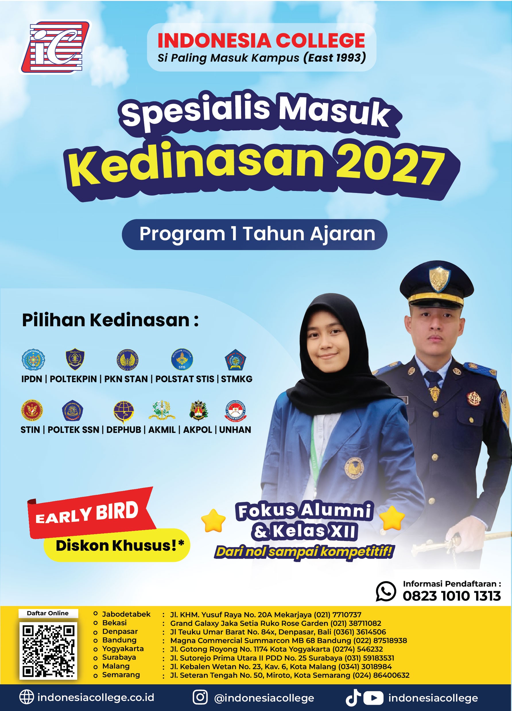 Bimbel Kedinasan 2027 - 1 tahun ajaran