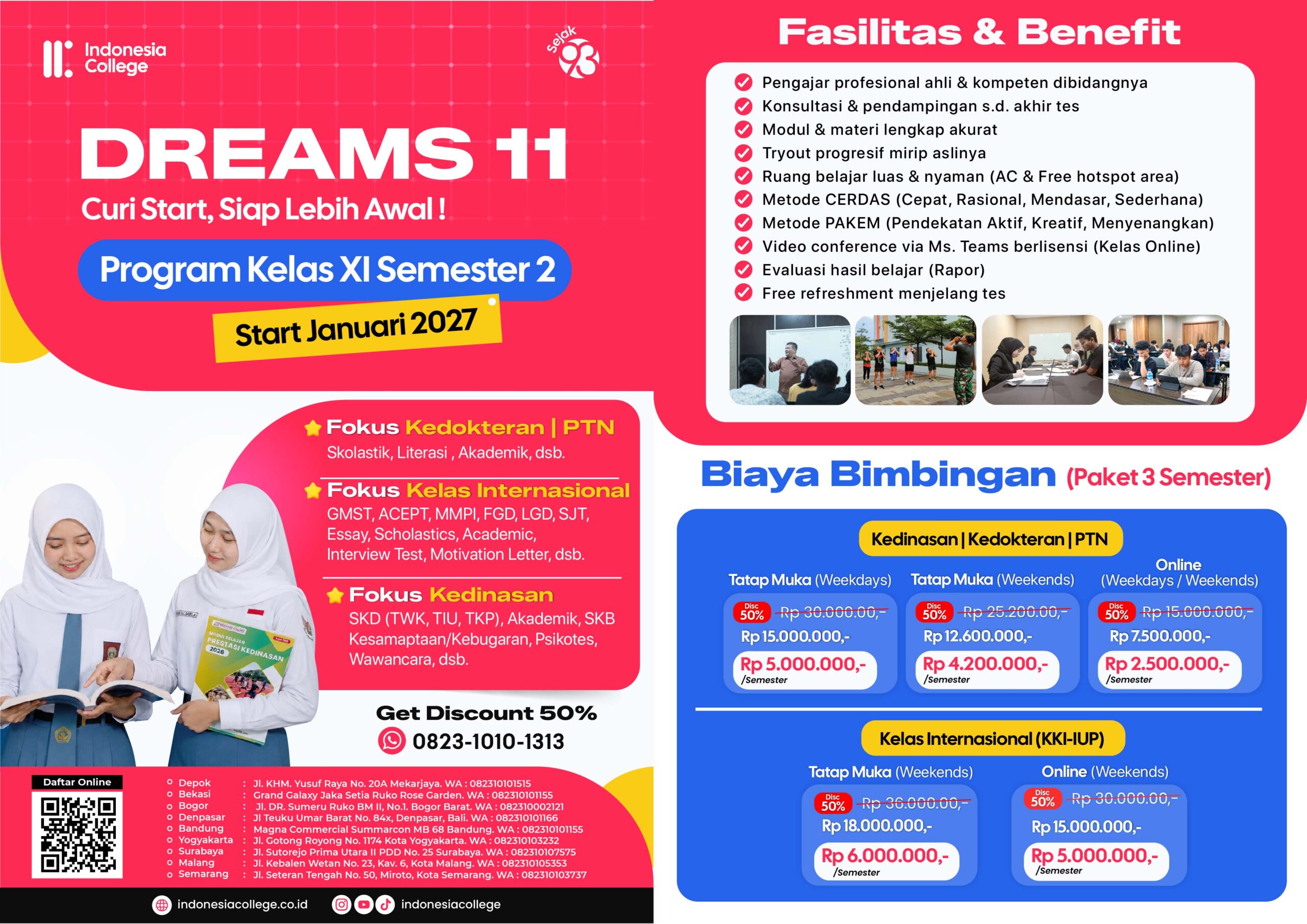 Bimbel Kedinasan 2026 - Dreams 11 by Indonesia College