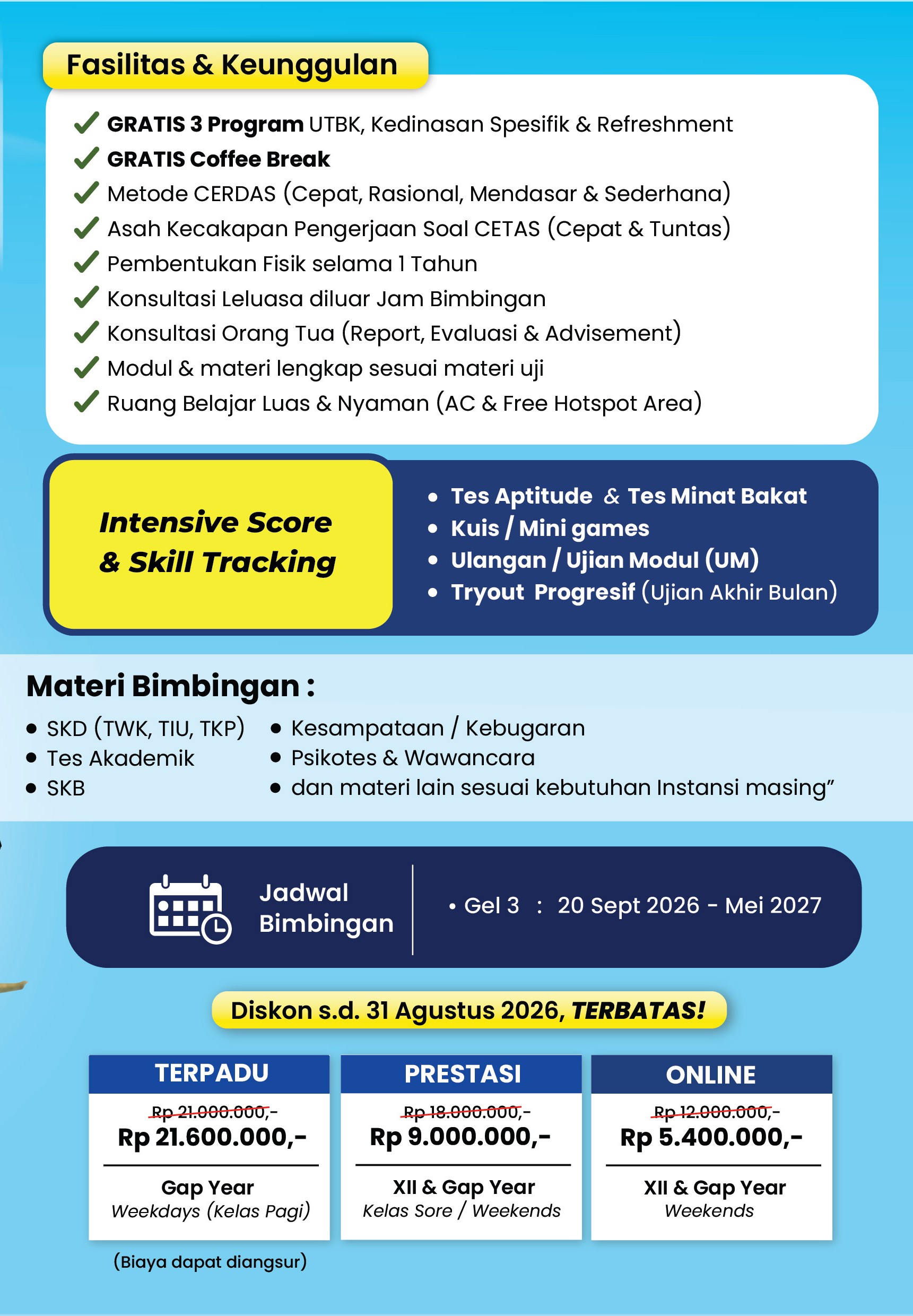 Bimbel Kedinasan 1 Tahun Ajaran 2027