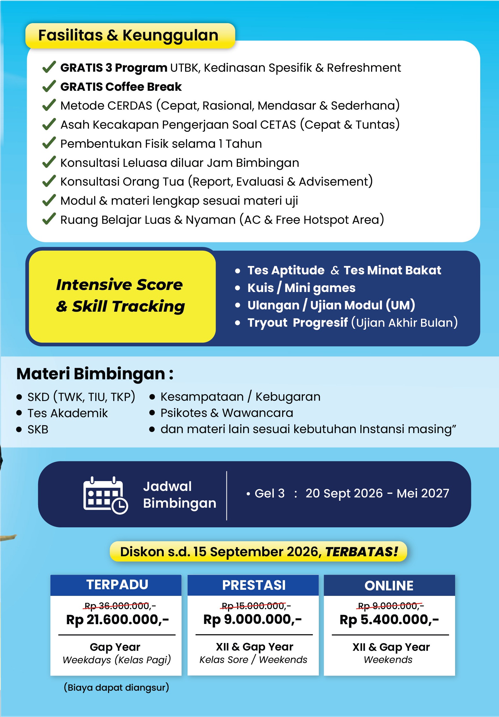 Bimbel Kedinasan 1 Tahun Ajaran 2027