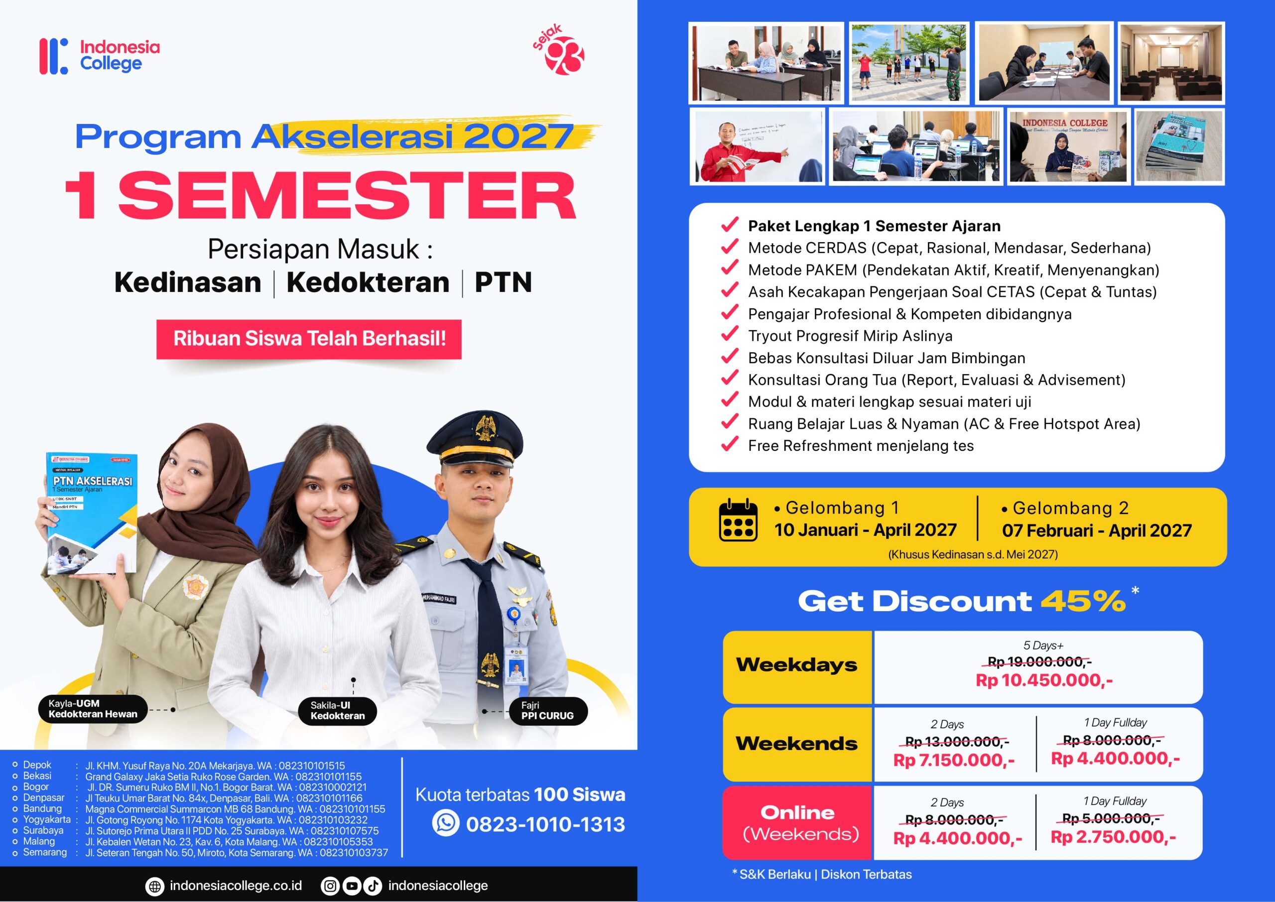 bimbel kedinasan kedokteran ptn akselerasi 2027 1 semester ajaran